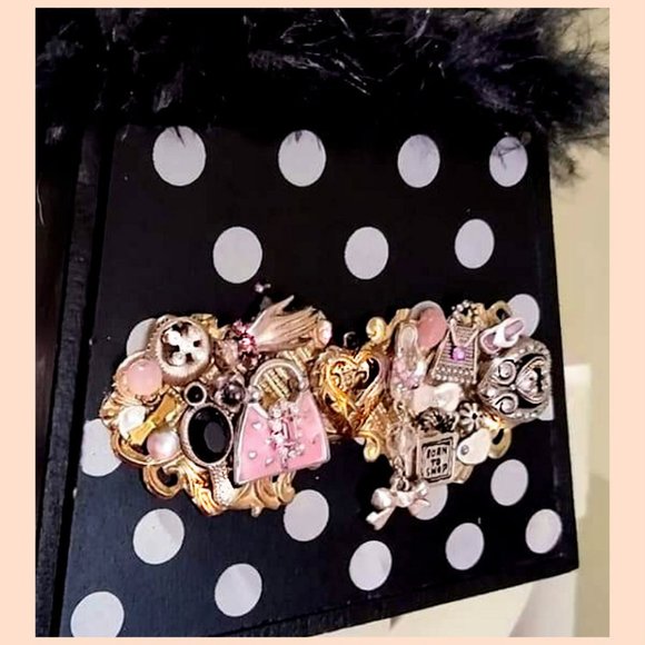 Eclectic Black & White Polka Dot Handbag Shaped Storage Box - Picture 9 of 14